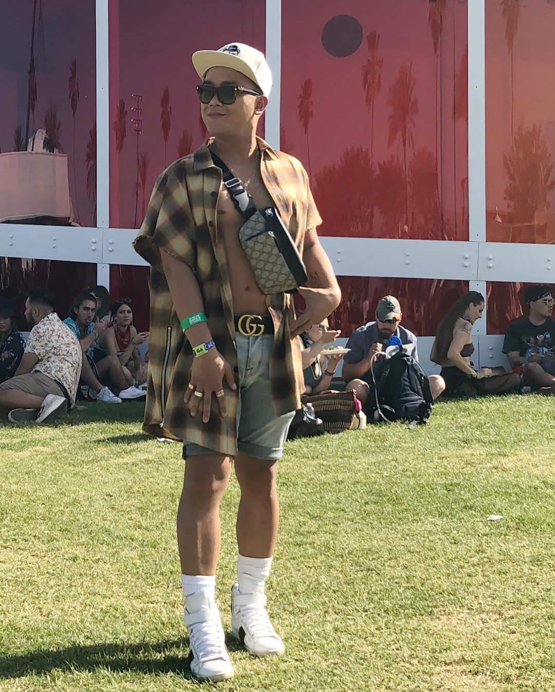 Open Shirt and Shorts Coachella Outfits Men -jayrramirez